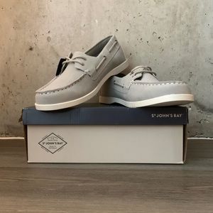 Grey St. John’s Bay Boat Shoes (Brand New Slip On)
